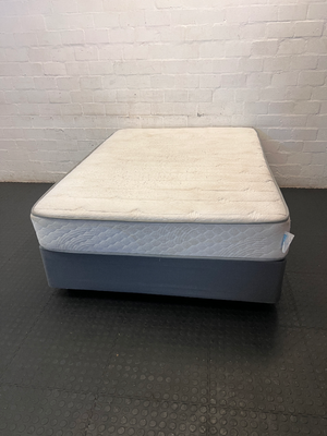 Double Bed & Mewar Iris Mattress - Grey Base (Staining & Scratches) - 2ndhandwarehouse.com