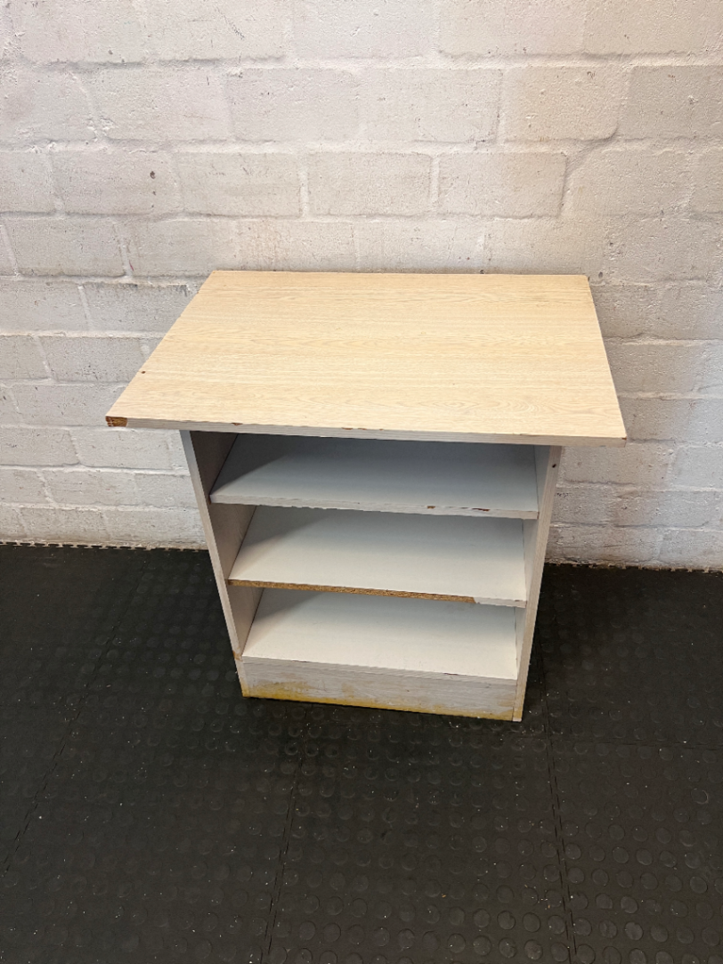 Light Oak-Look Storage Unit - Visible Edge Wear - 2ndhandwarehouse.com