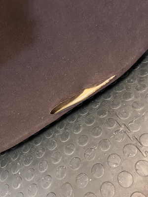 Brown Fabric 2-Seater Couch - Minor Wear to Arm and Base - 2ndhandwarehouse.com