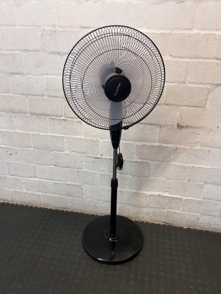 Black Elektra Pedestal Fan - Fair Condition - 2ndhandwarehouse.com