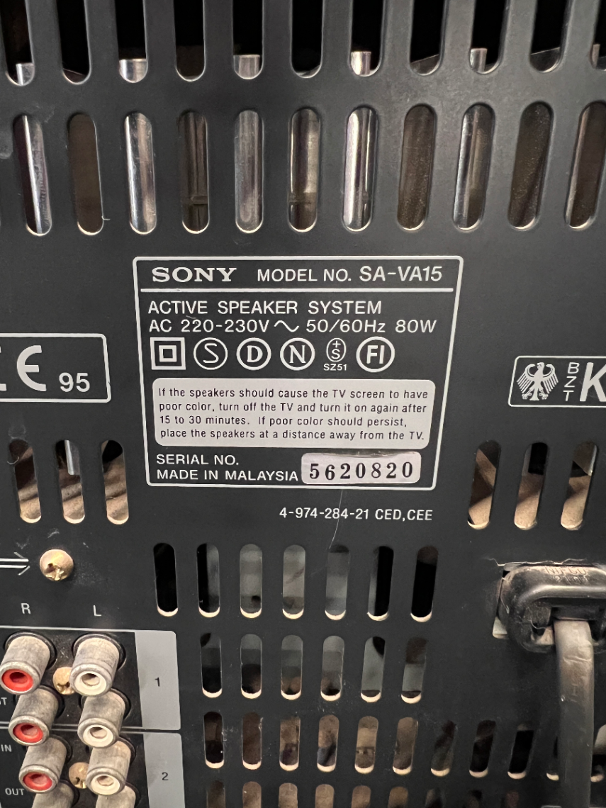 Sony Home Theater Speaker System - Well Used with Surface Dust - 2ndhandwarehouse.com