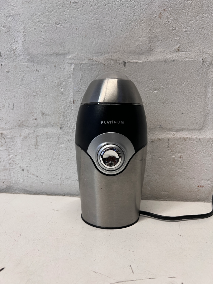 Platinum Stainless Steel Coffee Grinder - 2ndhandwarehouse.com