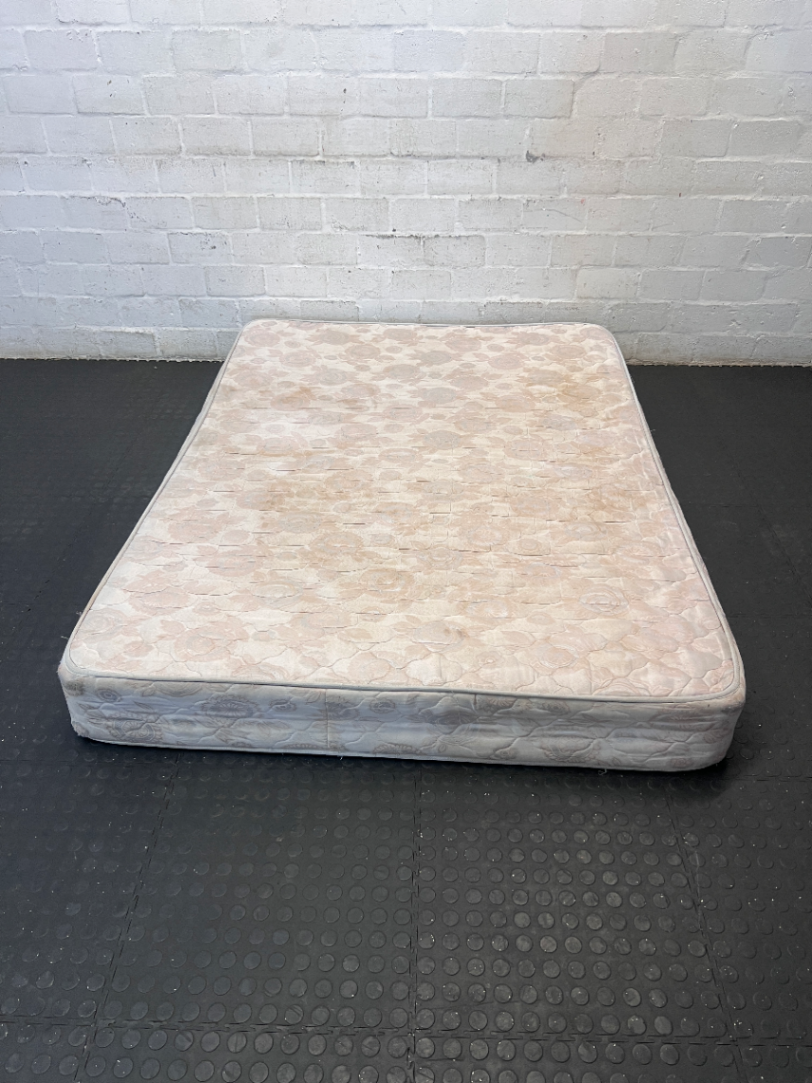 Quilted Double Bed Mattress & Base - Used, Fair Condition - 2ndhandwarehouse.com