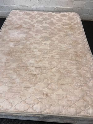 Quilted Double Bed Mattress & Base - Used, Fair Condition - 2ndhandwarehouse.com
