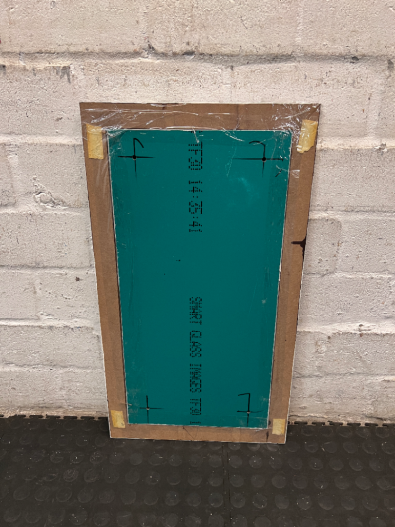 Small Dark Wood Frame Bathroom Mirror - Fair Condition - 2ndhandwarehouse.com