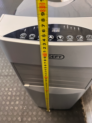 Silver Defy Portable Air Conditioner - Pipes and Plugs Included - 2ndhandwarehouse.com