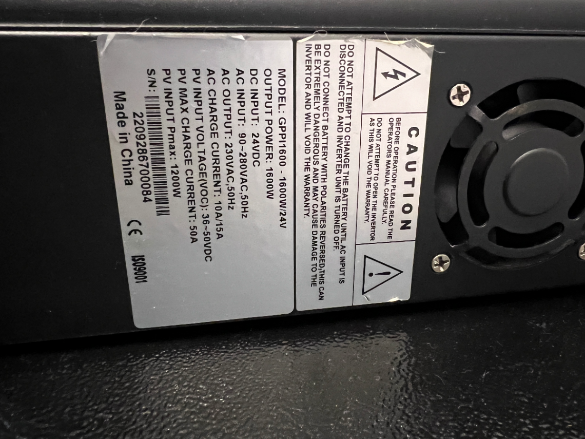 Gentech Hy-Brid Solar Inverter — Good Working Order - 2ndhandwarehouse.com