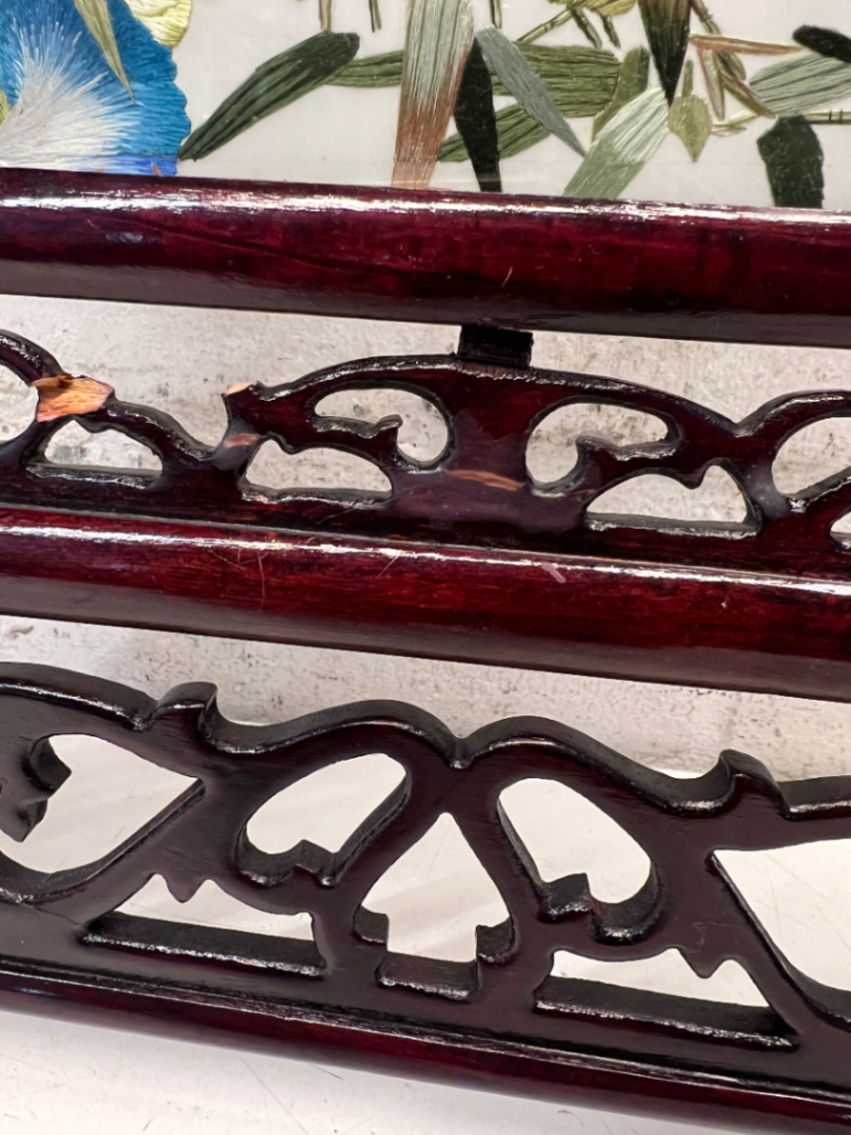 Ornate Oriental Style Standing Wooden Picture Frame - 2ndhandwarehouse.com