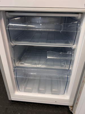 Silver Hisense Fridge Freezer with Water Dispenser — Working Order with Damaged Internal D - 2ndhandwarehouse.com