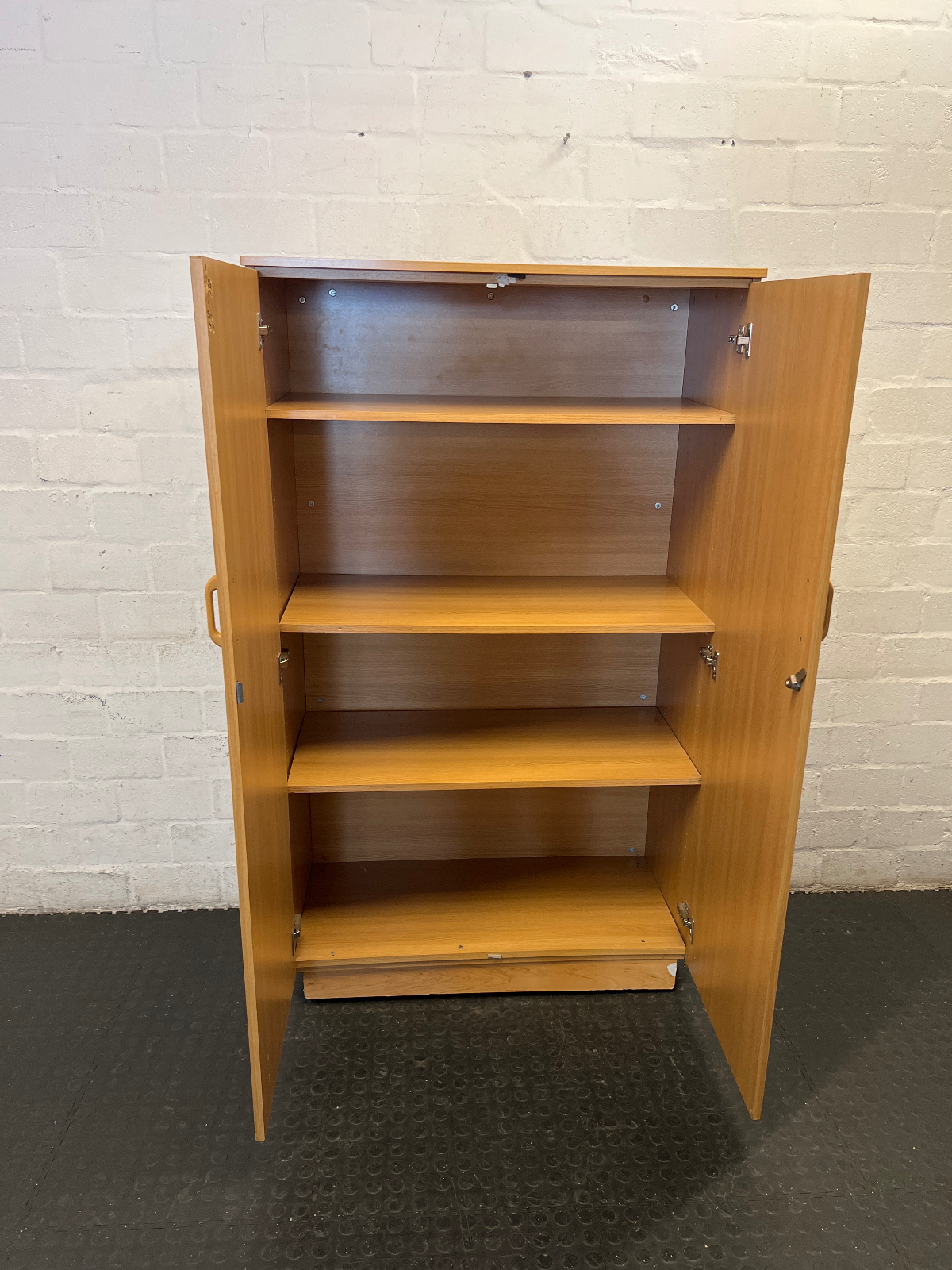 Functional Wood-Look Two-Door Storage Cupboard - 2ndhandwarehouse.com
