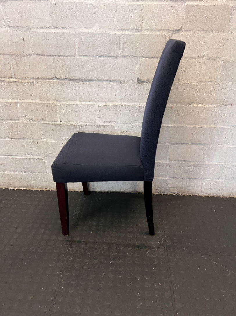 Set of 4 Navy Textured Dining Chairs - Scuffs on Legs - 2ndhandwarehouse.com