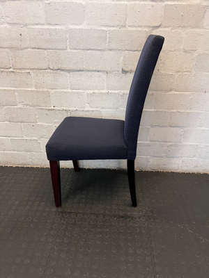 Set of 4 Navy Textured Dining Chairs - Scuffs on Legs - 2ndhandwarehouse.com