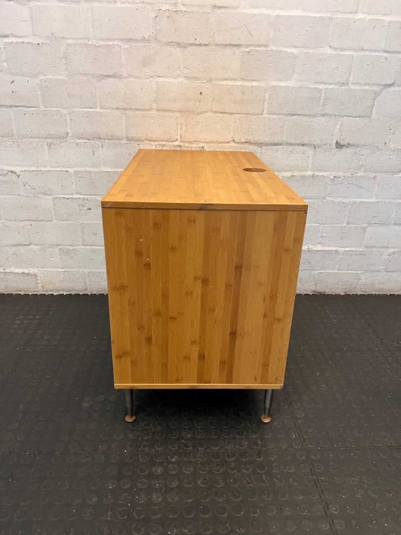 Bamboo-Style Organiser Unit — Damaged Underneath - 2ndhandwarehouse.com