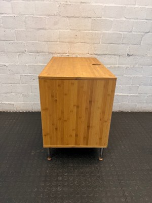 Bamboo-Style Organiser Unit — Damaged Underneath - 2ndhandwarehouse.com