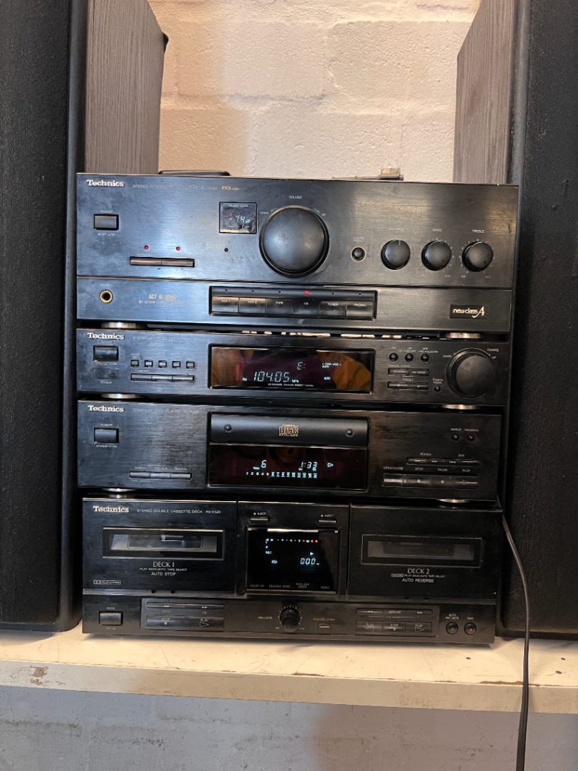 Technics Component Sound System with Four Speakers — Clean and Tested - 2ndhandwarehouse.com