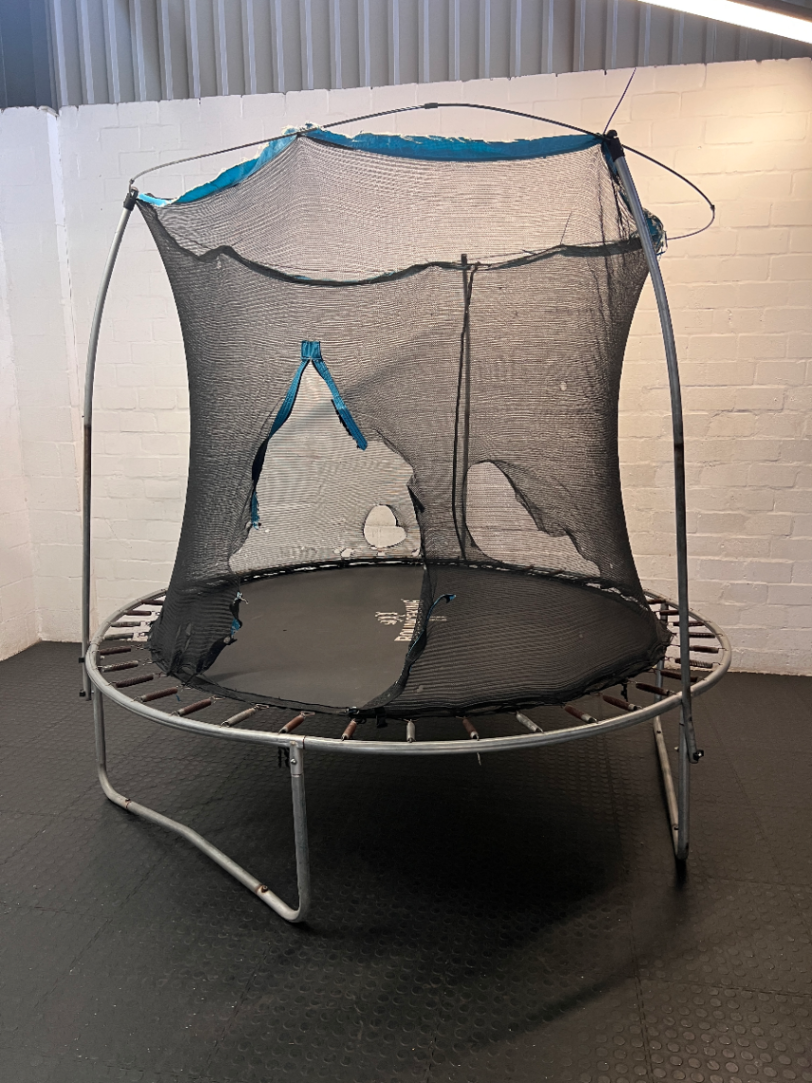 Bounce King 2m Round Trampoline with Safety Net — Safety Net Totally Damaged - 2ndhandwarehouse.com