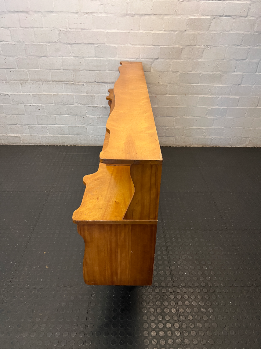 Double Wooden Headboard with Integrated Pedestals - 2ndhandwarehouse.com