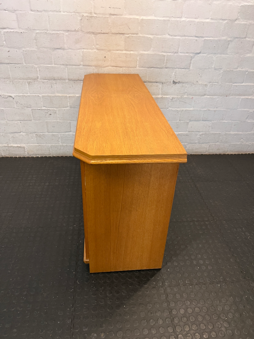 Solid Oak Three-Door Sideboard — Very Good Condition - 2ndhandwarehouse.com