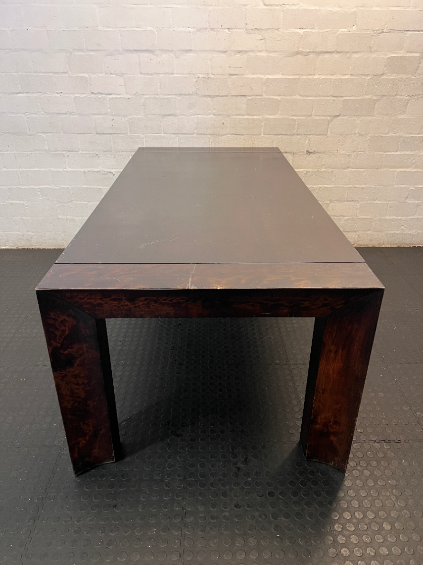 Coricraft 8 Seater Dining Table in Dark Wood Stain — Surface Scratches; Requires Sanding and Re-stain - 2ndhandwarehouse.com