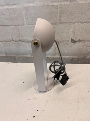 Modern White Metal Tilting Table Lamp — Good Working Order - Fair Used Condition - 2ndhandwarehouse.com