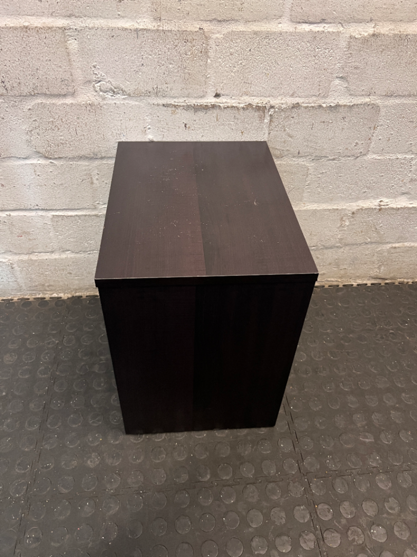 Dark Brown Minimalist Open Shelf Side Table — Well Used Fair C - 2ndhandwarehouse.com