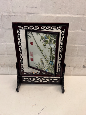 Ornate Oriental Style Standing Wooden Picture Frame - 2ndhandwarehouse.com