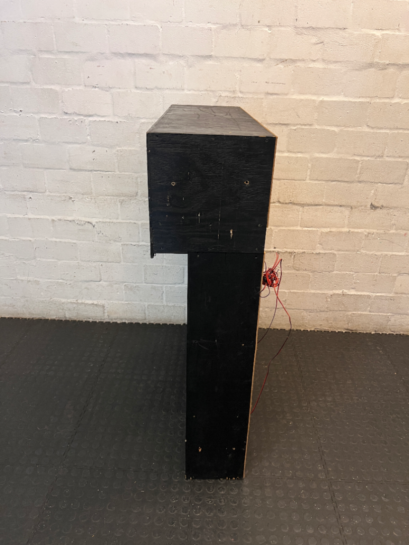 The Sharks Branded Pine Bar Back Storage Unit — Visible Wear and Scuff M - 2ndhandwarehouse.com