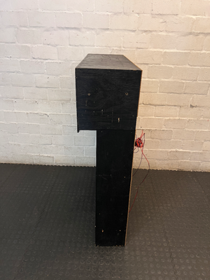 The Sharks Branded Pine Bar Back Storage Unit — Visible Wear and Scuff M - 2ndhandwarehouse.com