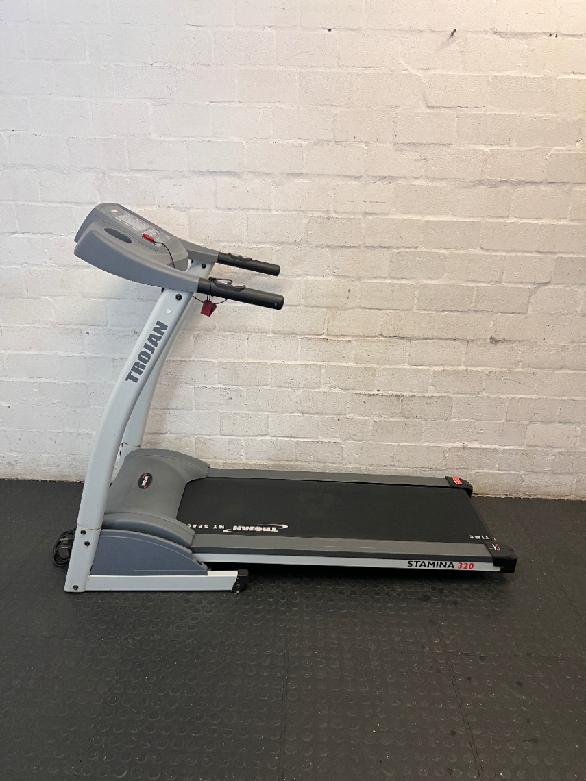 Trojan Grey and White Home Treadmill — Misaligned Running M - 2ndhandwarehouse.com
