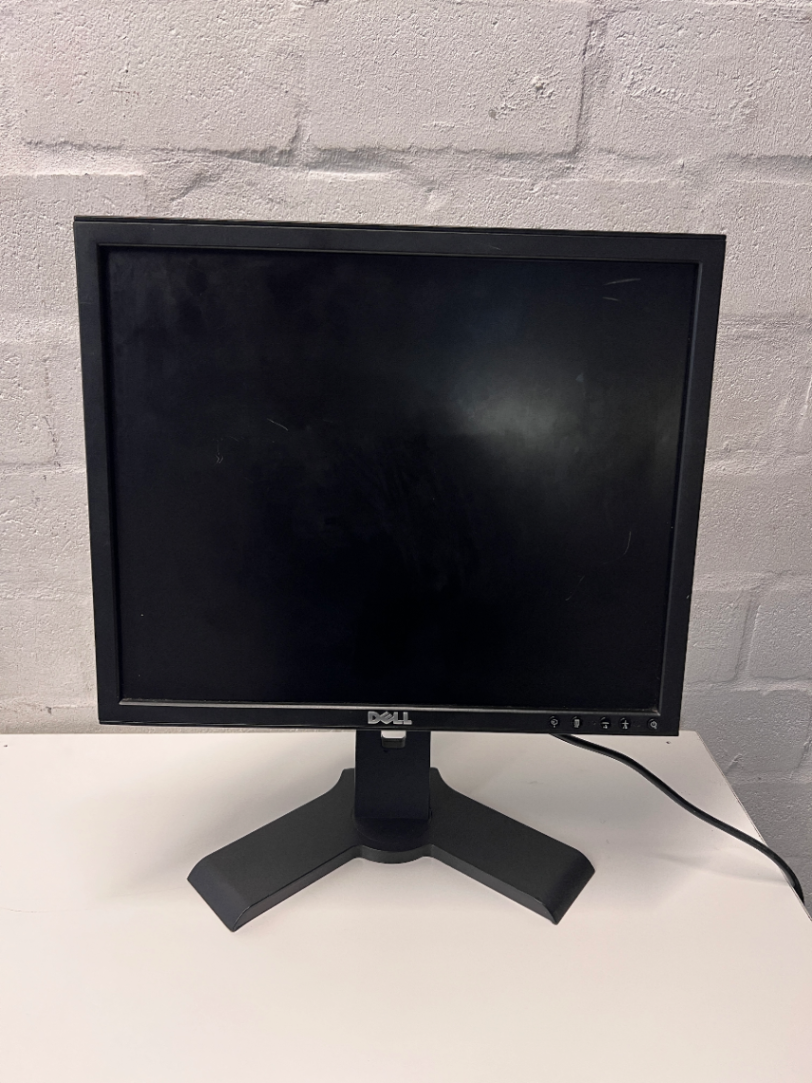Black Dell Computer Monitor with Stand — Good Working Order - 2ndhandwarehouse.com