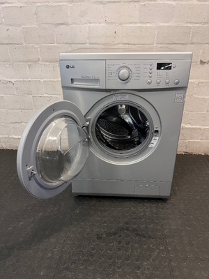 LG 7kg Front Loader Washing Machine in Grey — Good Working Order with Surface Scuffs - 2ndhandwarehouse.com