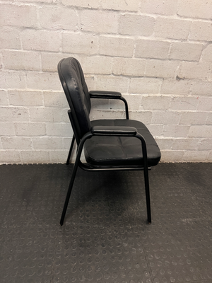 Black Upholstered Office Visitor Chair