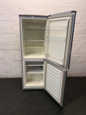 Hisense Silver Bottom-Mount Fridge-Freezer — Working Well, Fair Exterior Condition