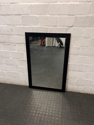Modern Black Rectangular Wall Mirror (91cm x 61cm) — Good Condition