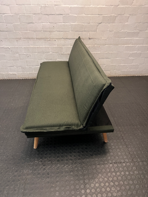 Mr Price Home Dark Green Fabric Sleeper Couch — Very Good Condition