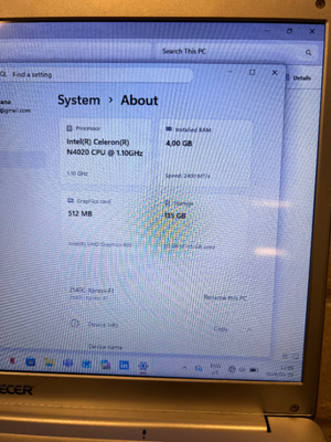 Mecer Silver Slimline Laptop — Keyboard Faults and Password Protected