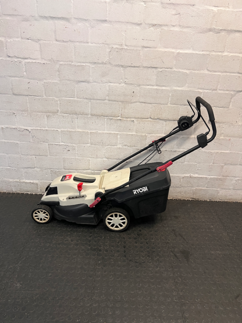 Ryobi Electric Lawn Mower with Grass Catcher — Good Working Order; Fair Used Condition