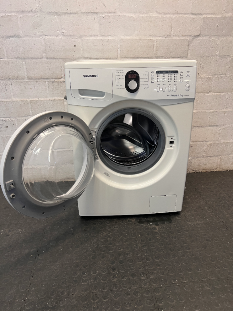 6kg Samsung EcoBubble Front Loader Washing Machine — Good Working Order; Used Condition