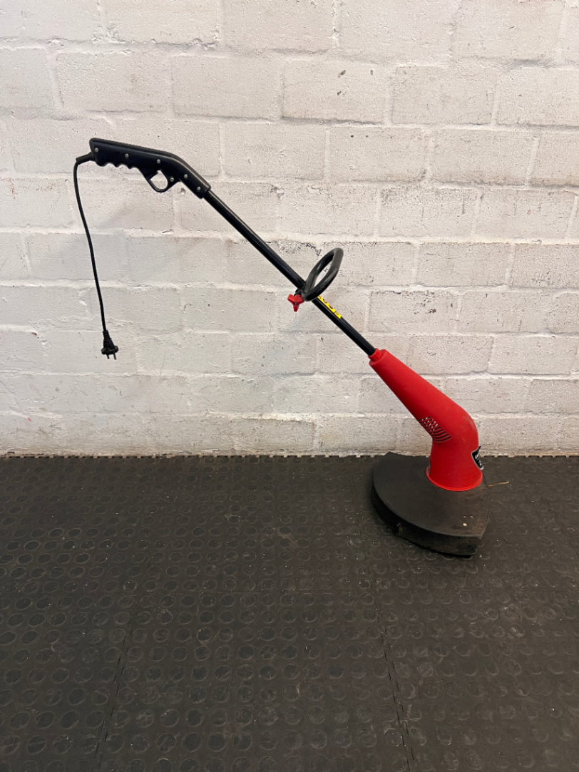 Electric Lawn Trimmer with Red and Black Finish