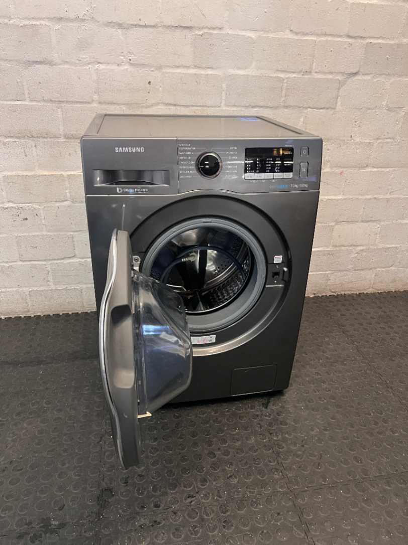 Samsung Grey Front Loader Washing Machine — Good Working Order