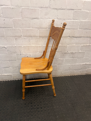 Carved Wooden Spindle Back Dining Chair