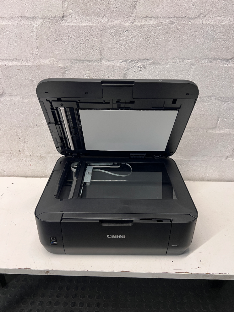 Canon PIXMA MX474 All-In-One Inkjet Printer — Operational With Depleted Ink Cartridges