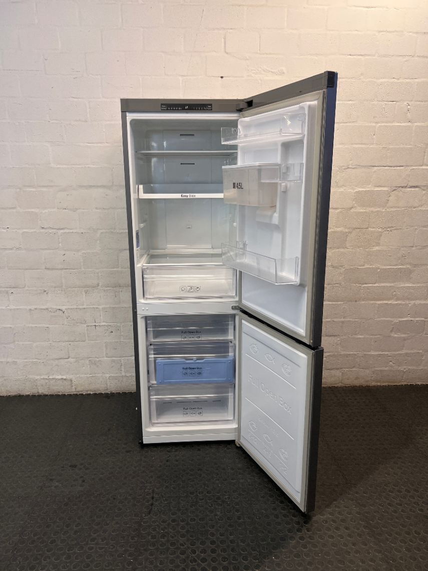 Samsung Grey Bottom-Mount Fridge with Water Dispenser — Good Working Order