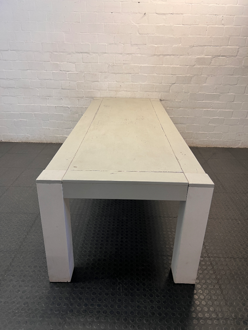 Coricraft White Wooden Dining Table — Good Used Condition