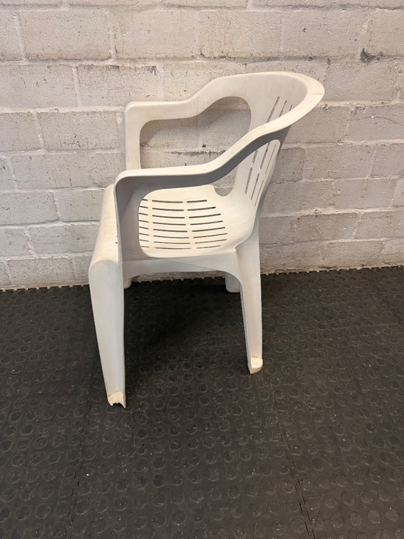 Classic White Plastic Armchair