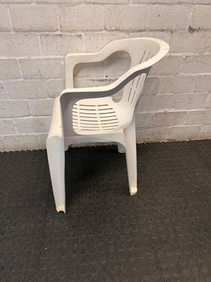 Classic White Plastic Armchair