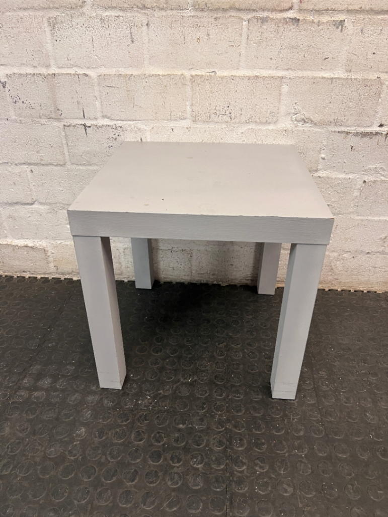 Grey Minimalist Square Side Table