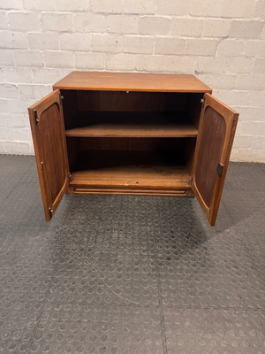 Recessed Panel Wooden Double Door Cabinet — Fair Used Condition