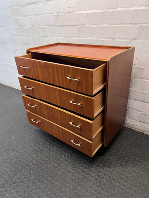 Vintage Mid-Century Style Wooden Chest of Drawers — Well Used Condition