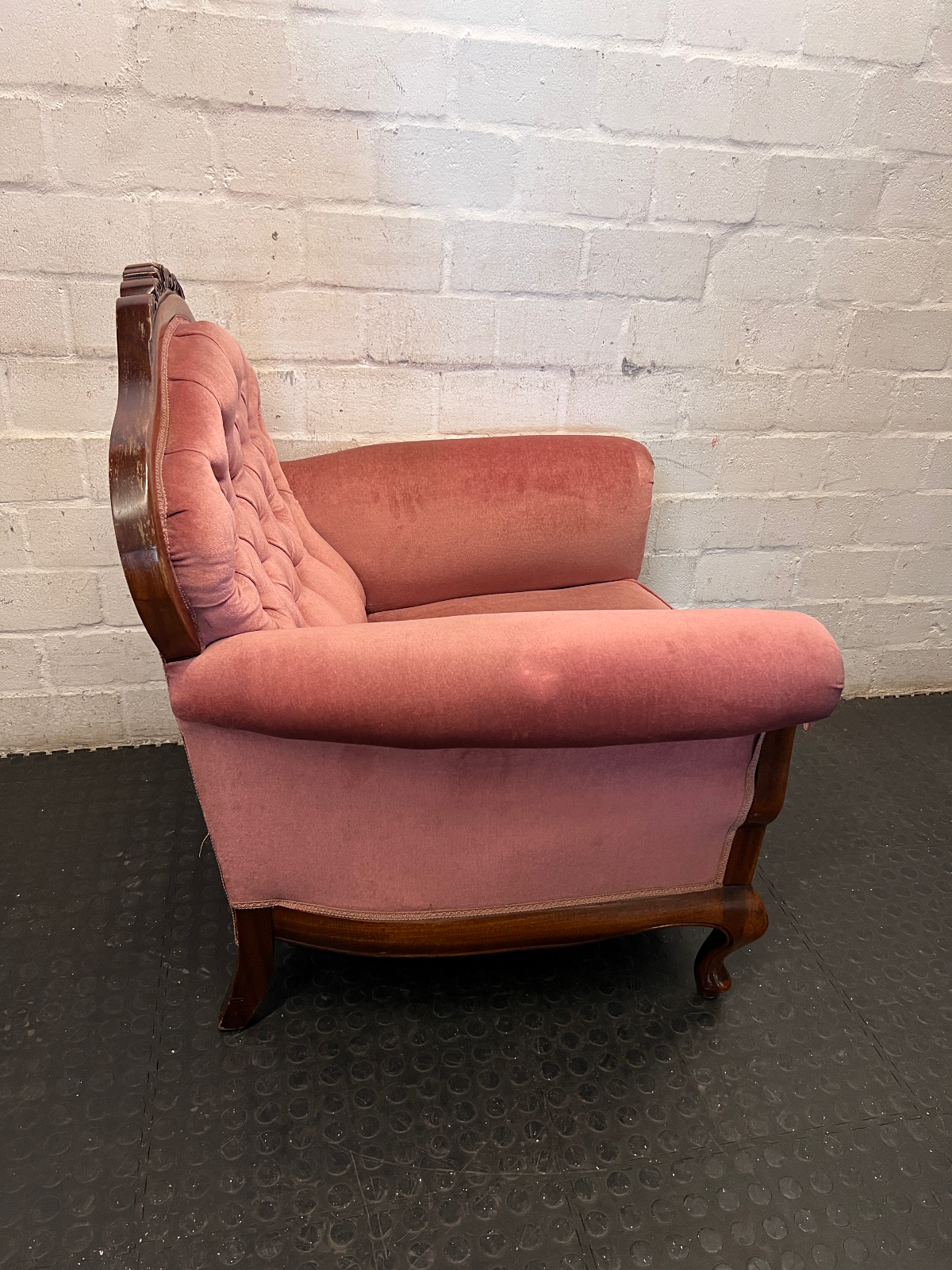 Vintage Victorian Style Tufted Lounge Chairs - Pair - 2ndhandwarehouse.com